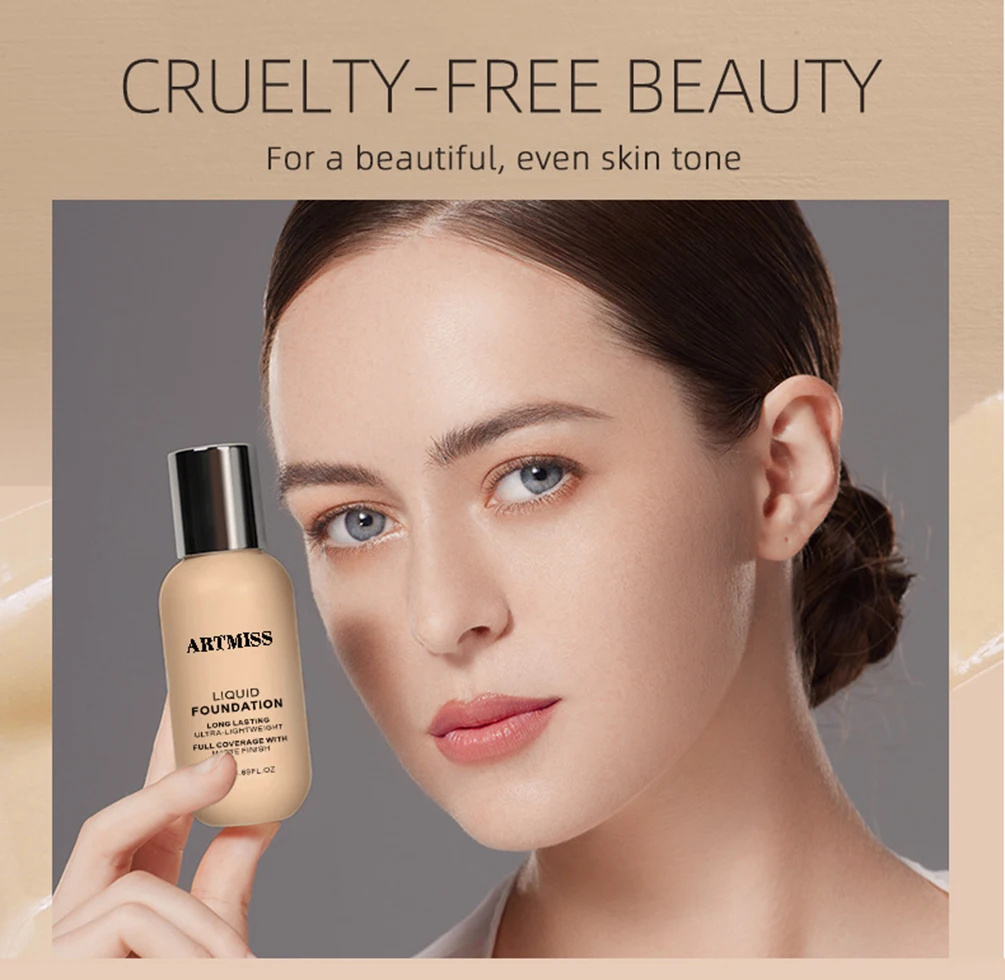 Fondotinta liquido con etichetta privata da 50 ml Logo personalizzato Biberon sfuso BB Cream Correttore Copertura completa Trucco opaco Vegan all'ingrosso