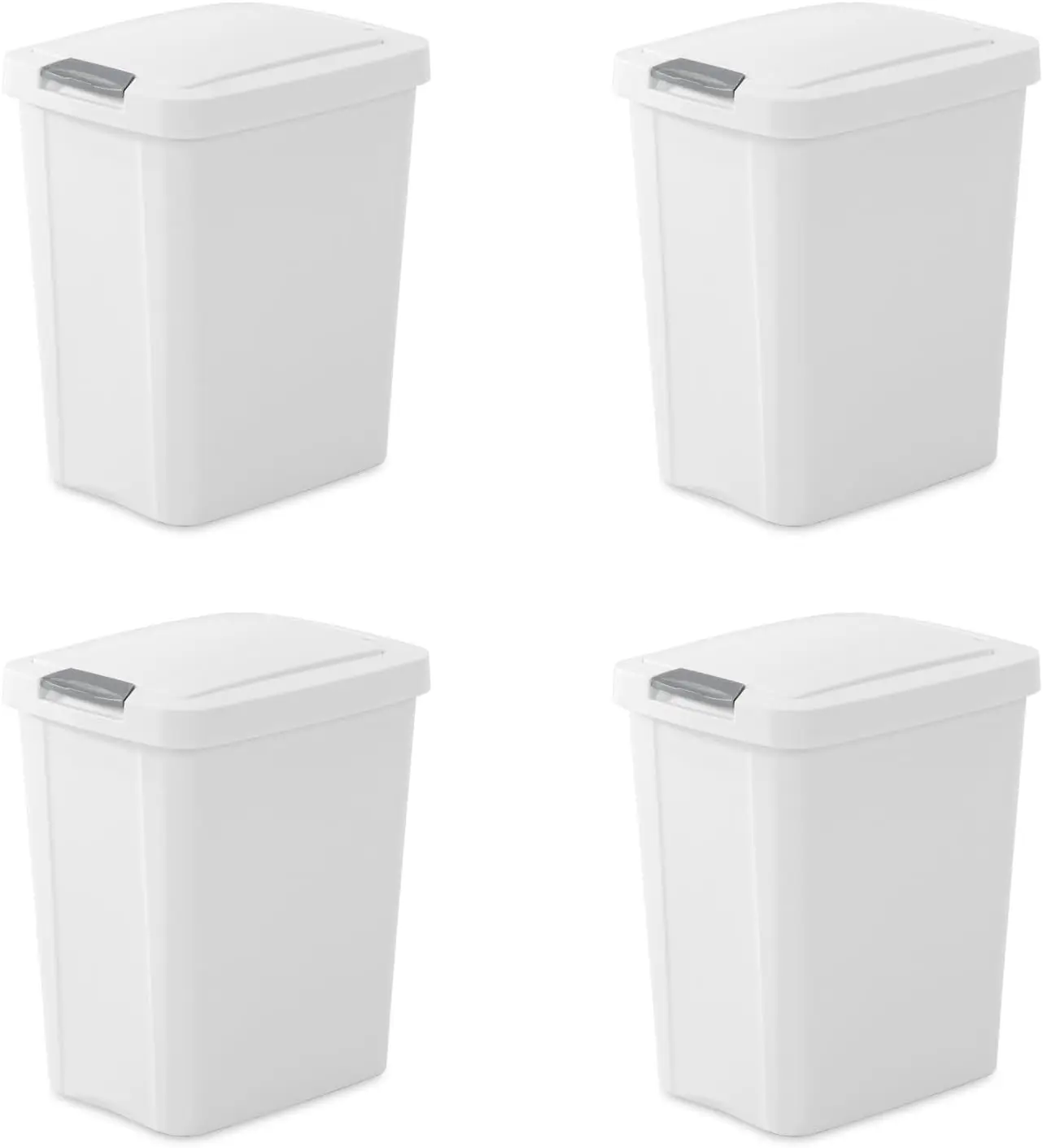 

10438004 7.5 Gallon White TouchTop™ Wastebasket, Customized