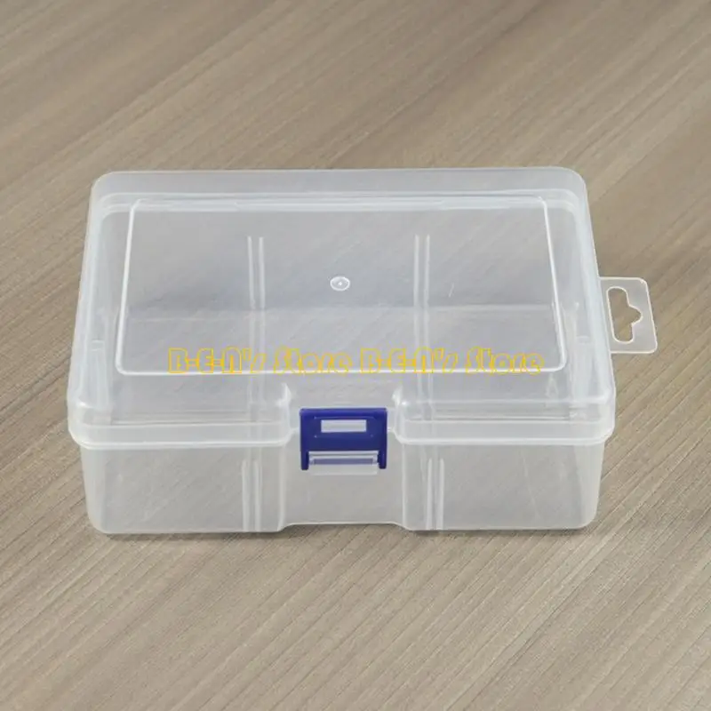 Y1AD Clear Box 6 Divisions No Insert Panel Holder Box for Easy Sorting 2Pcs