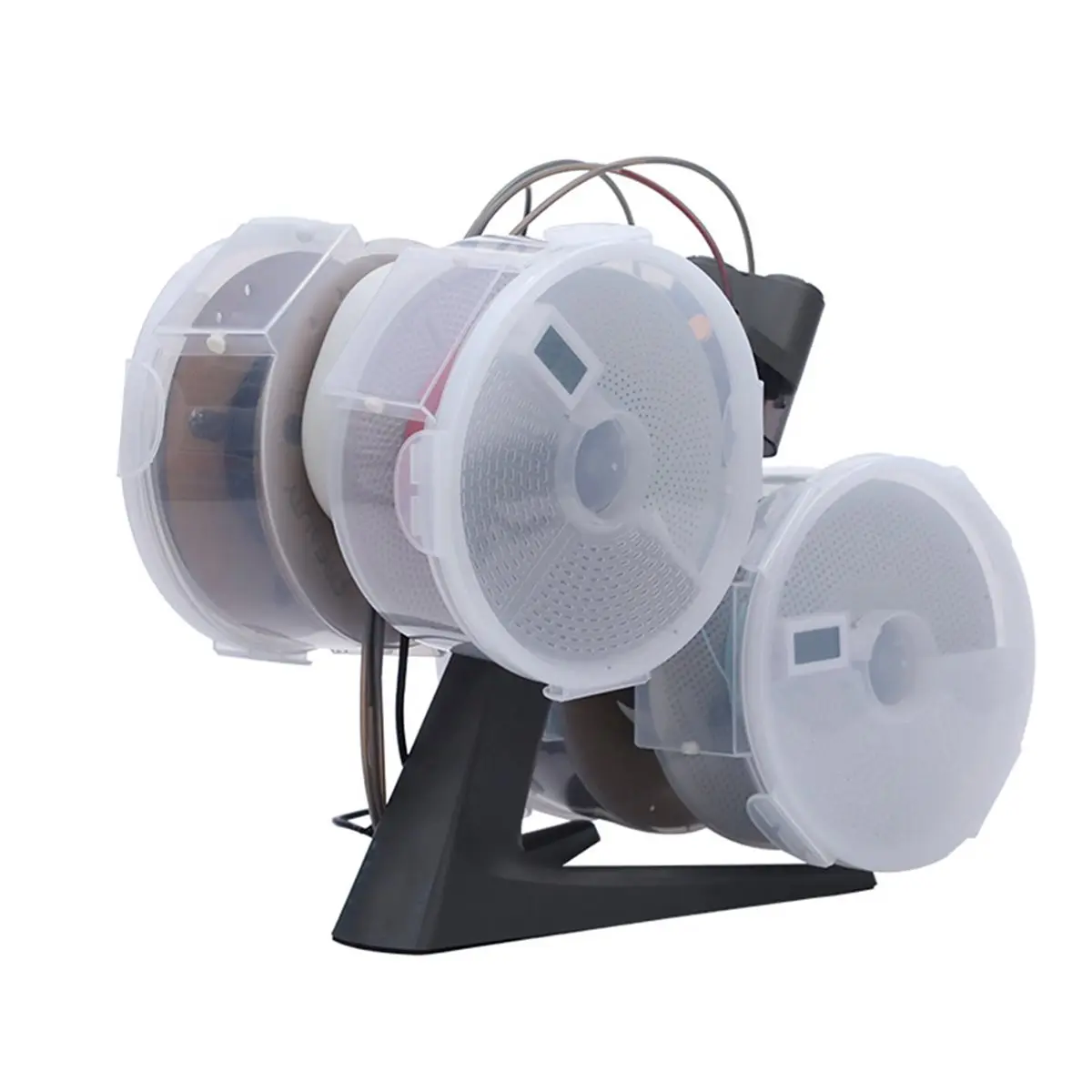 2pc Wall Mount Airtight 3D Printer Filament Dry Box with Hygrometer Smooth Feeding for 1KG Filament 3D Printer Dryer Box