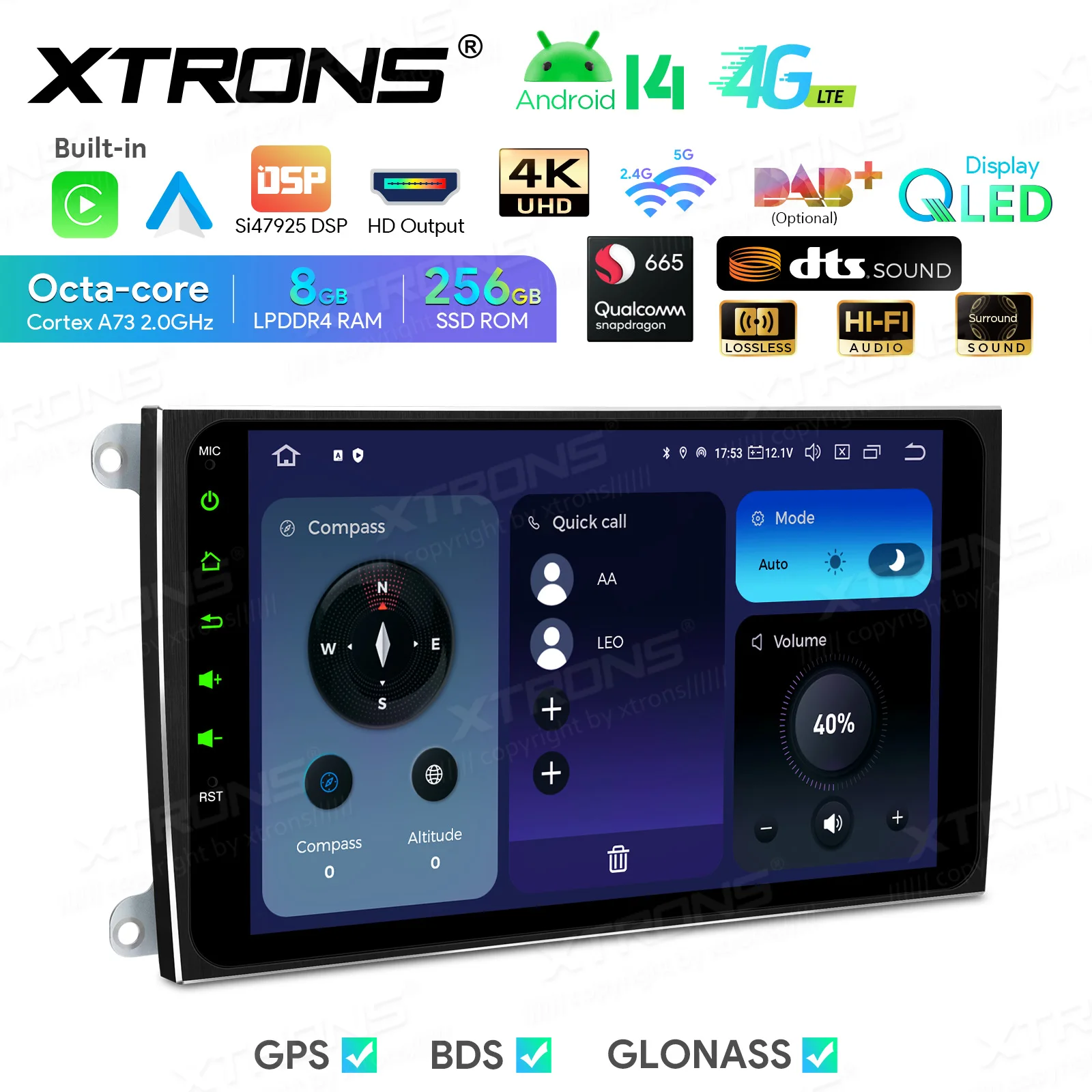 XTRONS 9 inch Android IPS autoradio voor Porsche Cayenne 2003-2010 Octa Core 8+256 autoradio met ingebouwde Carplay EA4G Android Auto WIFI