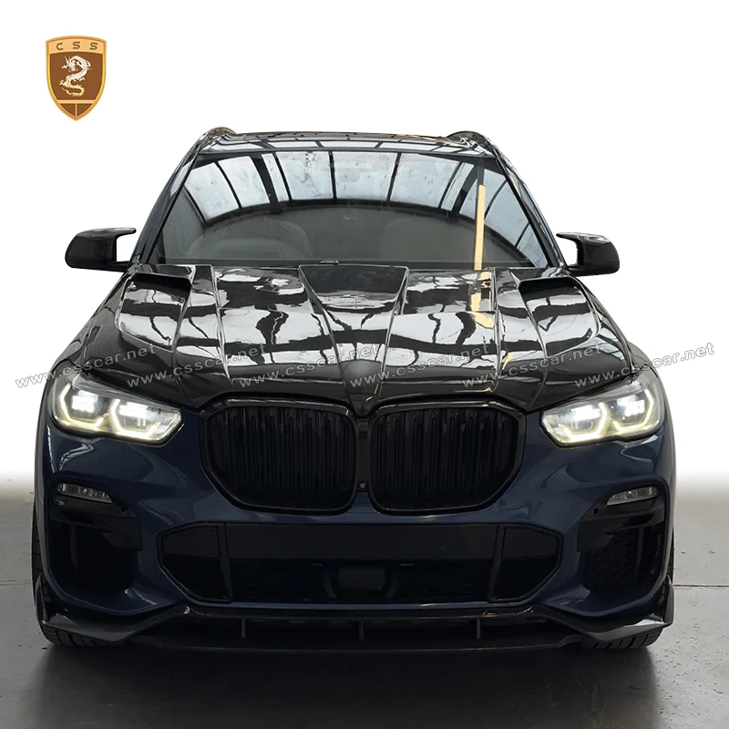 LARTR Style Replacement Exterior Dry Carbon Fiber Bodykits For BMW X6 X5 G06 G05 Car Front Bumper Engine Bonnet Cover Hood