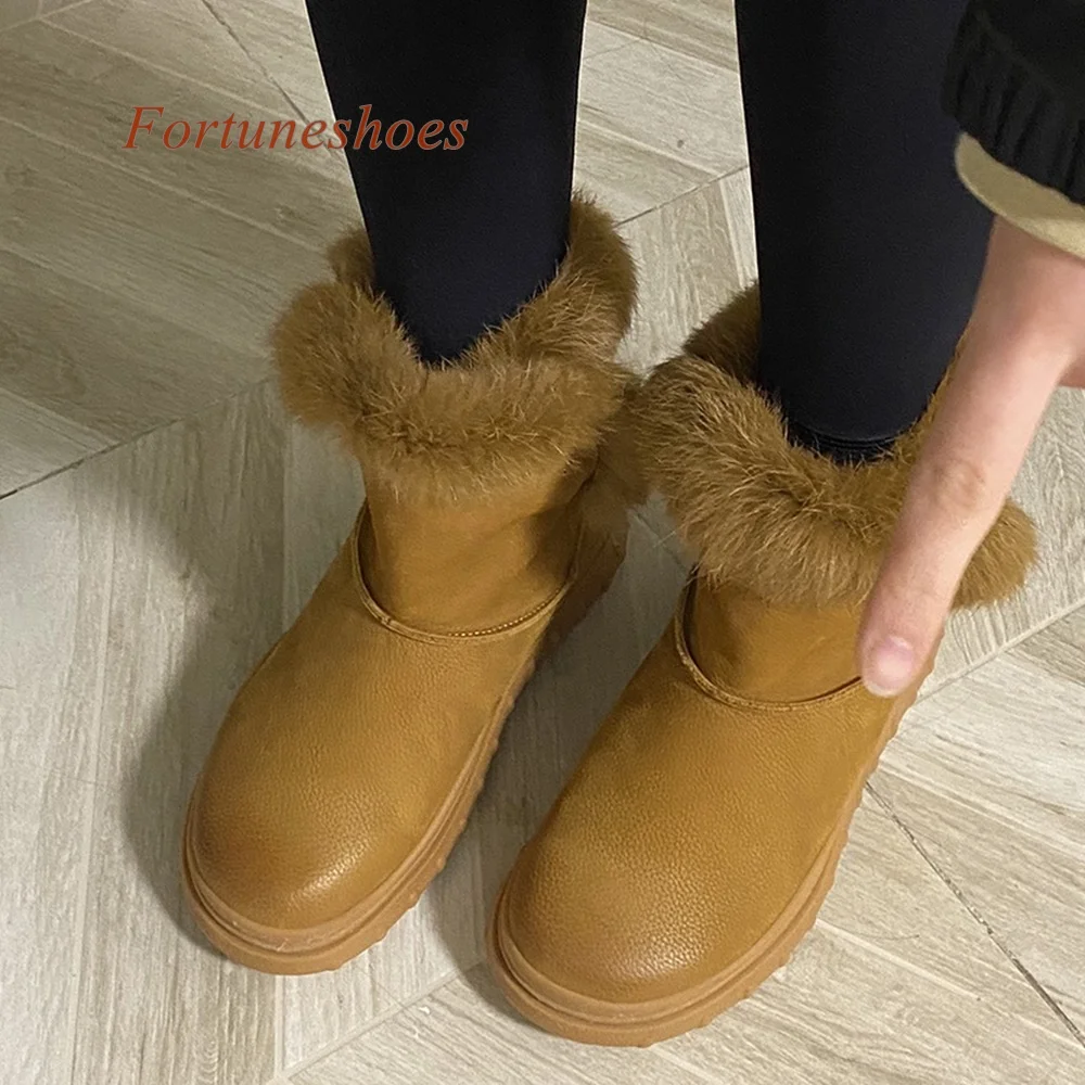 

Flat with Women Mid Calf Boots Slip On Round Toe Autumn/winter Women Boots Khaki Solid Fashion Casual 2024 New Arrivals Boots