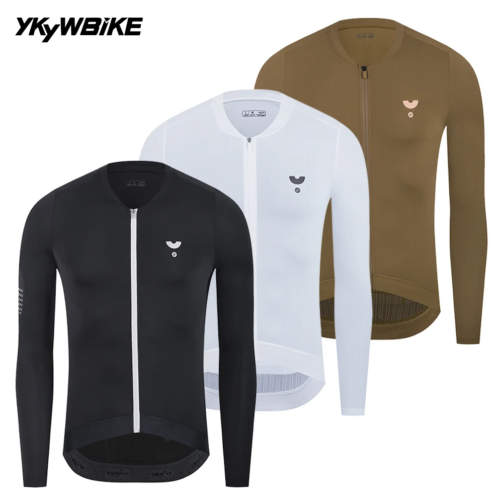 YKYW 2025 Mens  Cycling Jersey Long Sleeve Tops Spring Pro Bicycle Shirt Breathable Road Bike Maillot Biking Clothing