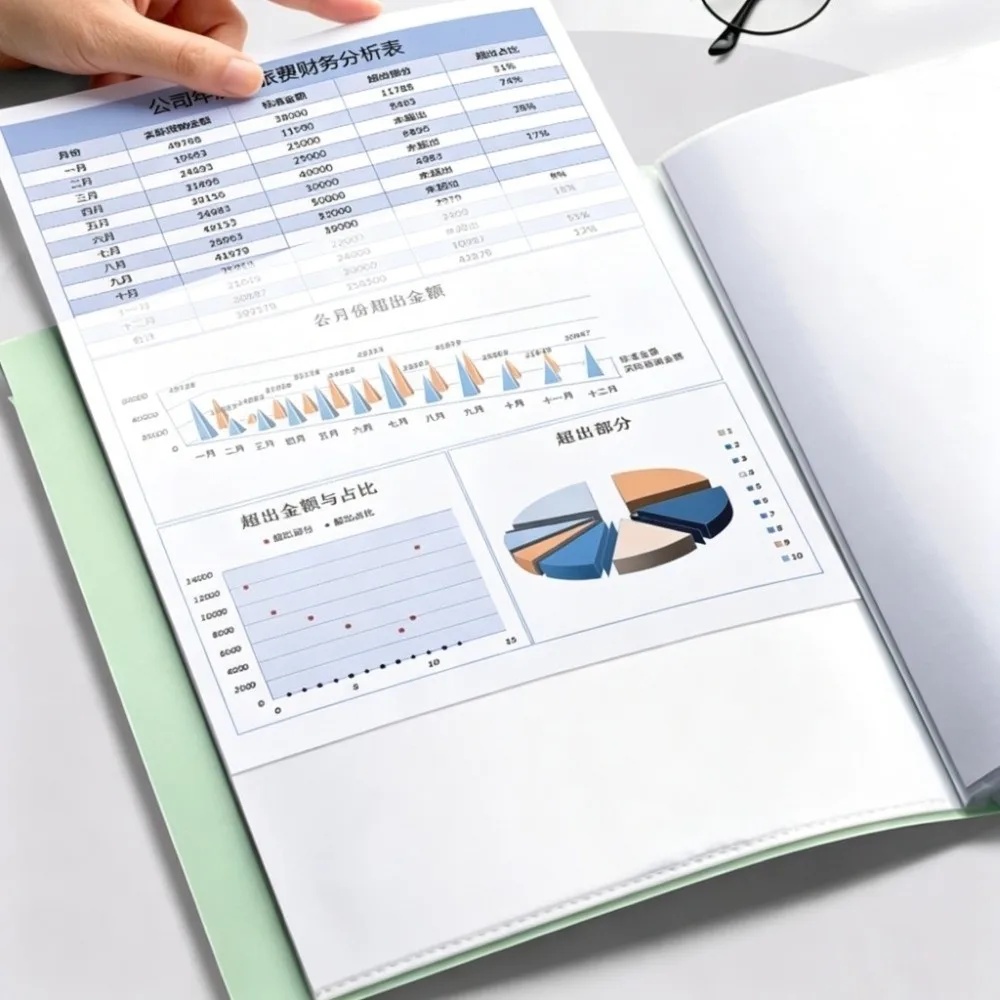 Portable A4 Size Display Book 30 Pockets Document Organizer File Folder Paper Storage Paper Storage Binder Award Display