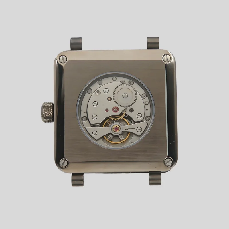 42MM Gun Color SKX007 Square Watch Case NH35 Fits NH35 NH36 7S26 4R Japan Movement for SKX007 Pilots cockpit Replace Men Case
