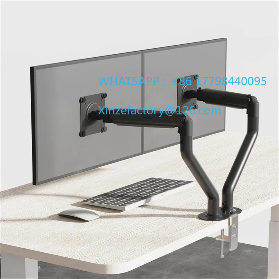 

Customizable 17-32 Inch Dual Monitor Stand With Dual Pneumatic Arms