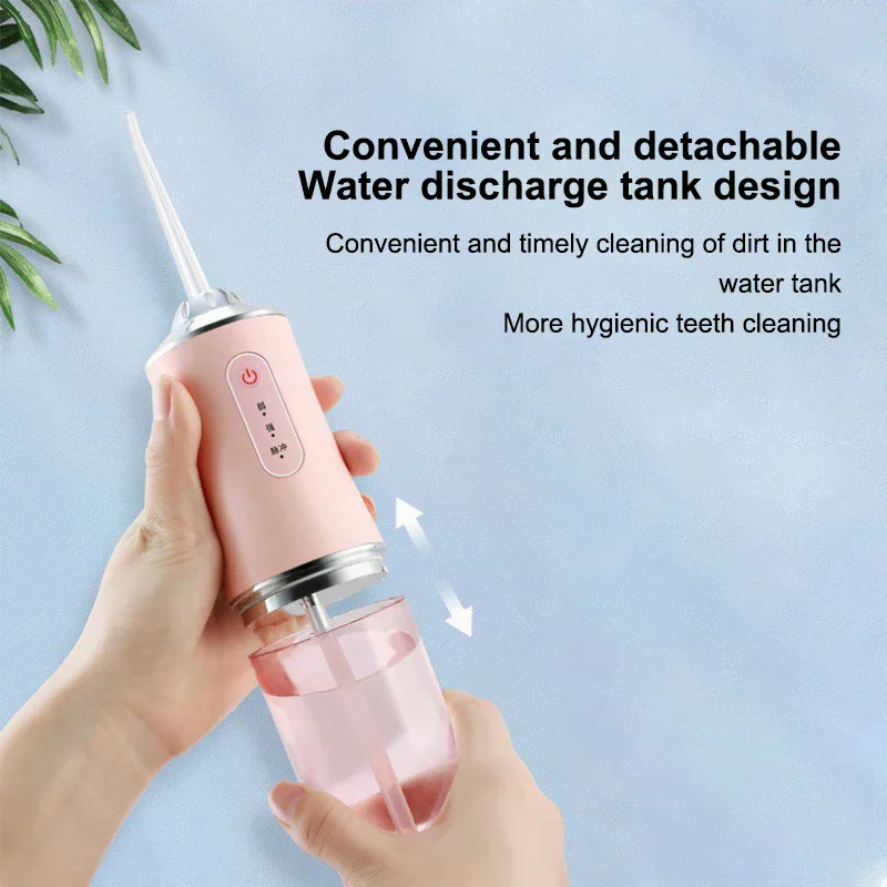 220ml USB Electric Water Floss, Intelligent Chip, Precise Pressure Control, 360 Degree Rotating Nozzle, Tooth Cleaning Device