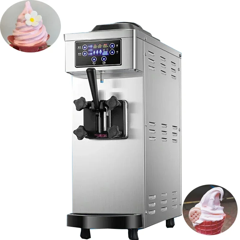 Commercial Countertop Ice Cream Making Machine Snack Shop Bar Cafe Soft Ice Cream Machine 1100W 10-12L/H Vending Machine