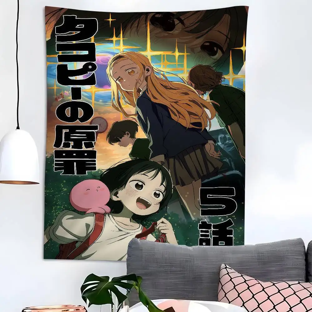 ผ้าแขวนผนังลายอนิเมะทาโกะพิส 1 ชิ้น รุ่นออริจินัล ลายสีสันสดใส ตกแต่งผนังสไตล์ฮิปปี้ เหมาะสำหรับตกแต่งหอพัก