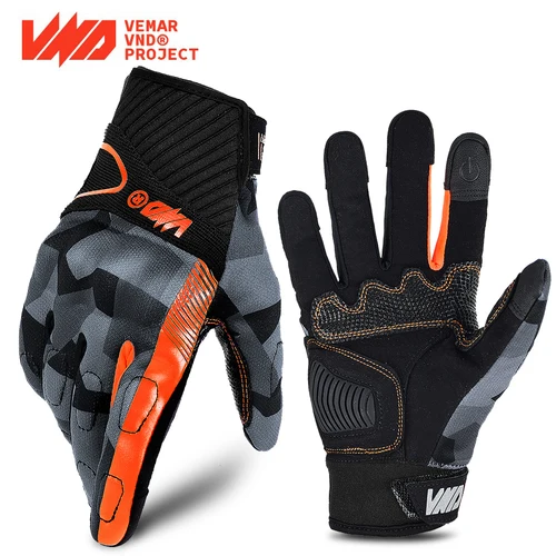 Vemar-guantes de Motocross para mujer, manoplas de dedo completo para montar en motocicleta, anticaída, pantalla táctil, ciclismo, Verano