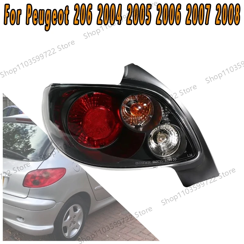 For Peugeot 206 2004 2005 2006 2007 2008 Rear Taillight Turn Signal Lamp Reverse Light Brake Light Warning Flashing Light