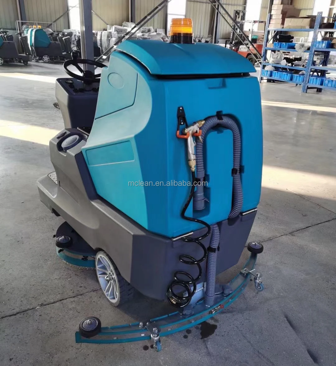 RD860N Fully Automatic Floor Scrubber Marble Tile Ride on Floor Cleaning Machine with High Pressure Gun