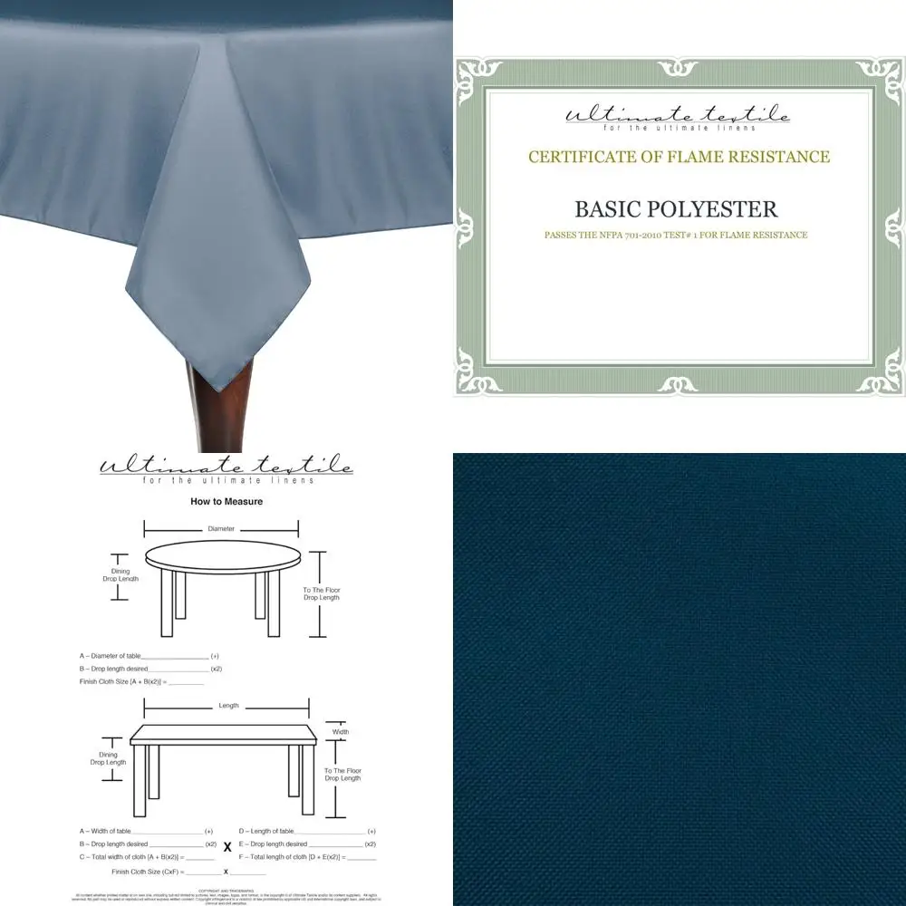 

Polyester Tablecloth 84x84 Square, Machine Washable, Stain and Wrinkle Resistant for Dining, Elegant and Durable Table Covering