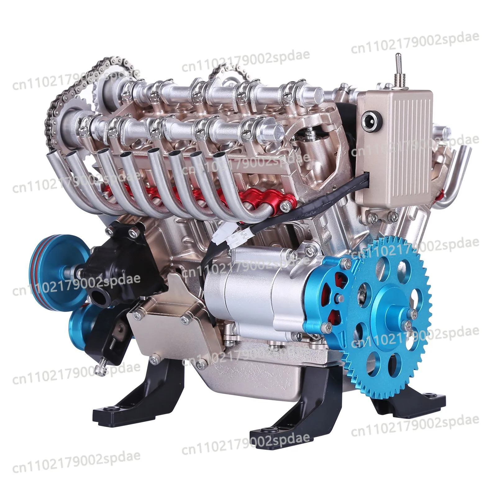 500+Pcs DIY V8 Engine Model Kit Metal Mechanical Decoration Science Experiment Physics Toy Educational Gift