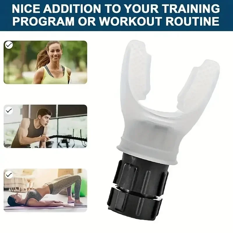 1Pcs Breathing Trainer Lung Capacity Exerciser Portable Adjustable Resistance Mouthpiece Respiratory Muscle COPD Sports Training