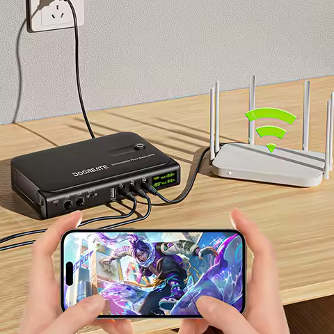 UPS Backup Battery Power Supply Without Battery Multi-Voltage Mini DC UPS Battery Backup for Router/Modem/Security Camera