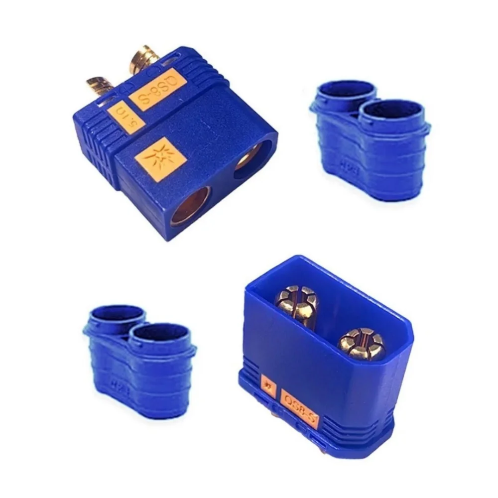New High Current QS8-S Connector Anti Spark Gold Plated QS8P-S Battery Plug Black RC Accessories for RC Model Car
