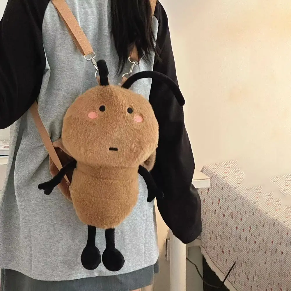 Stuff Southern Cockroach Plush Insect Backpack Soft Funny Cartoon Knapsack Kawaii Interesting Toy Shool Bag Shopping