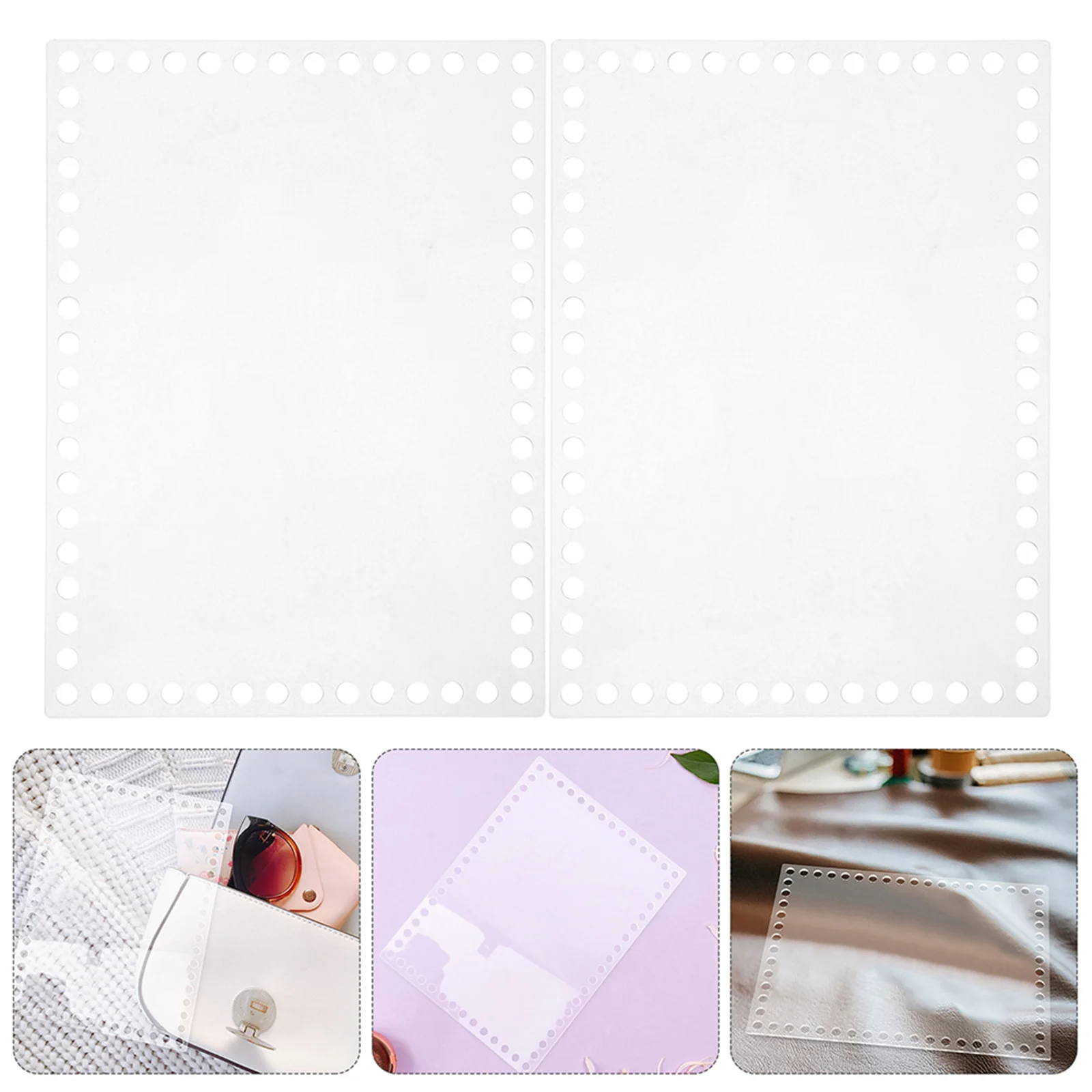 

8Pcs Acrylic Transparent Sheets Bag Bottom Shaper Pad for Handbag Purse DIY Crafting Project Acrylic Crochet Bag Bottom