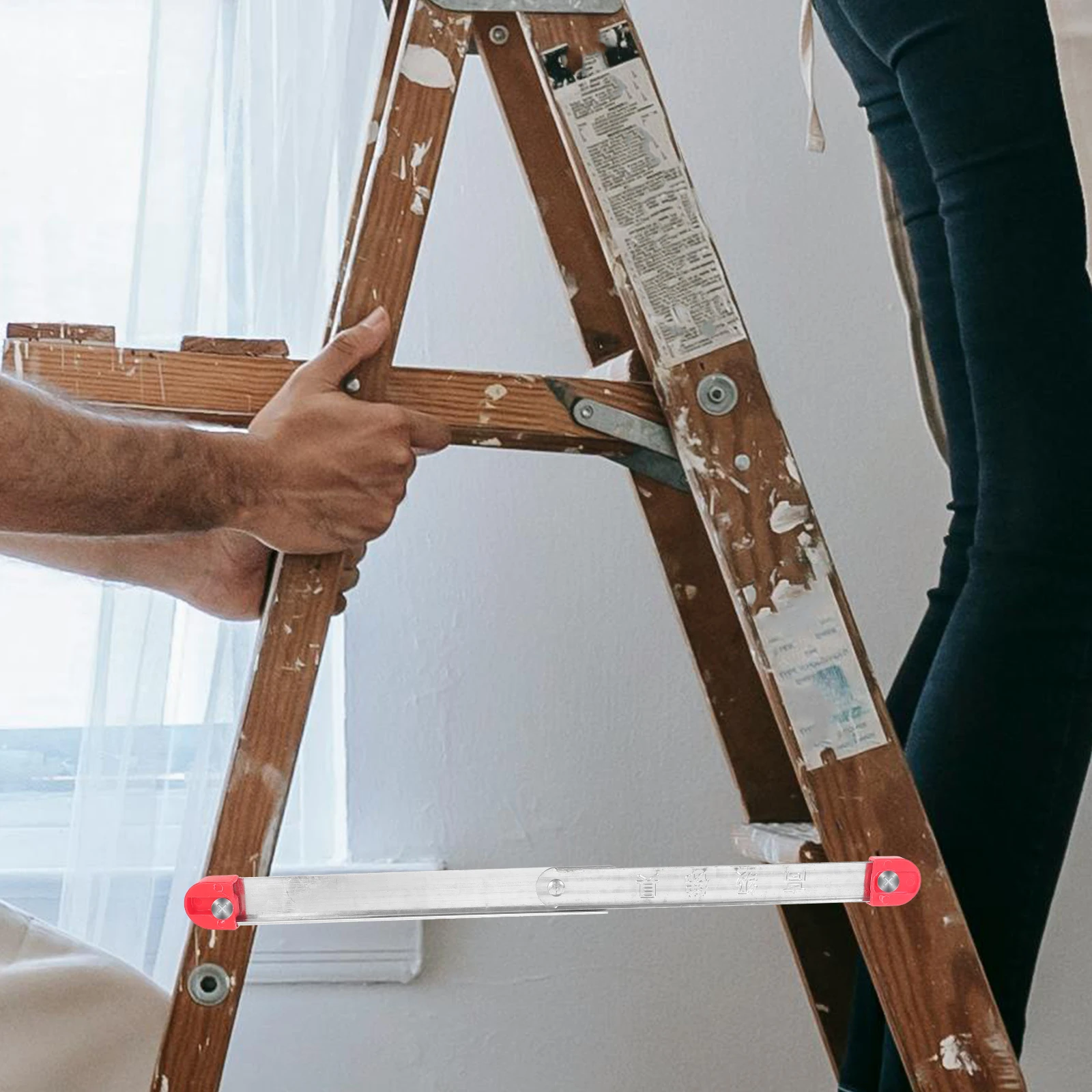 

2Pcs Thickened Folding Step Ladder Hinges Heavy Duty Metal Attic Ladder Parts Easy Installation Replacement Accessories