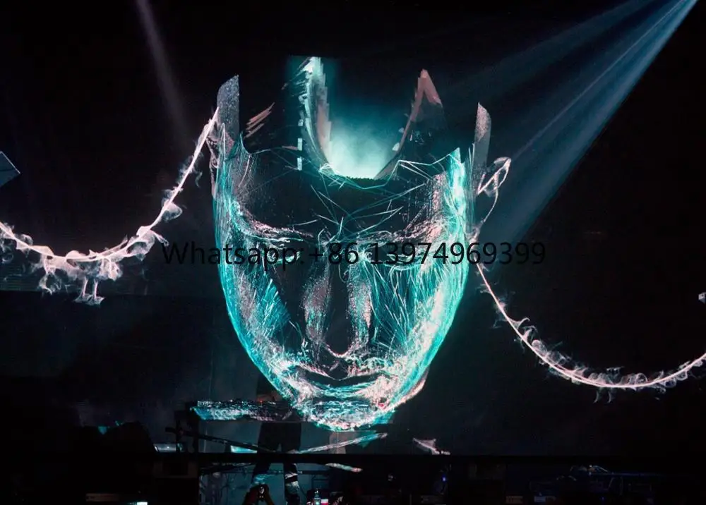 SMX Holo-Net Invisible Transparent Holographic Mesh Projector Screen Fireproof Certification for Hologram Circus Use 3m/5m/7m