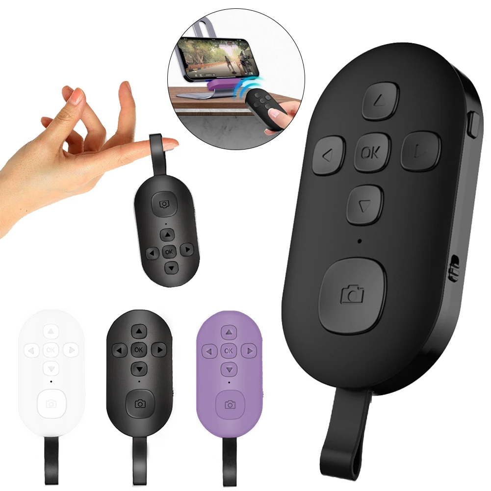 Bluetooths-compatible Wireless Controller Self-Timer Remote Control Type-C Rechargeable Camera Stick Shutter Release Selfie