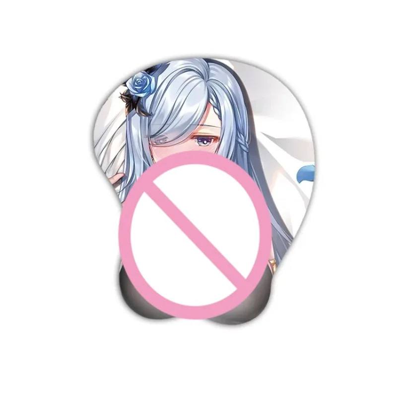 Shenhe 3D Mouse Pad Genshin Impact Game Hand Wrist Rest Mousepads Oppai Soft Mouse Mat Office Work Gaming Otaku Gift
