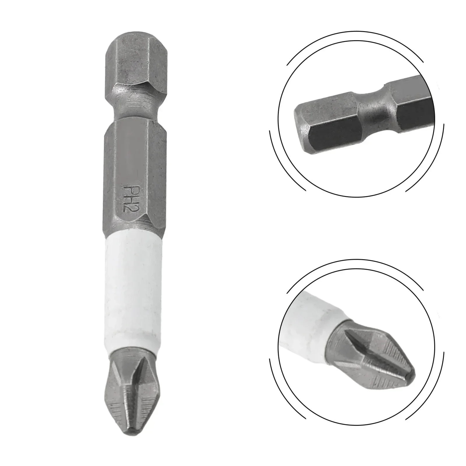 1pc 25-150mm Magnetic Non-Slip Batch Head PH2 Cross Screwdriver Hex Shank Bits Wear Resistance Alloy Steel Tools