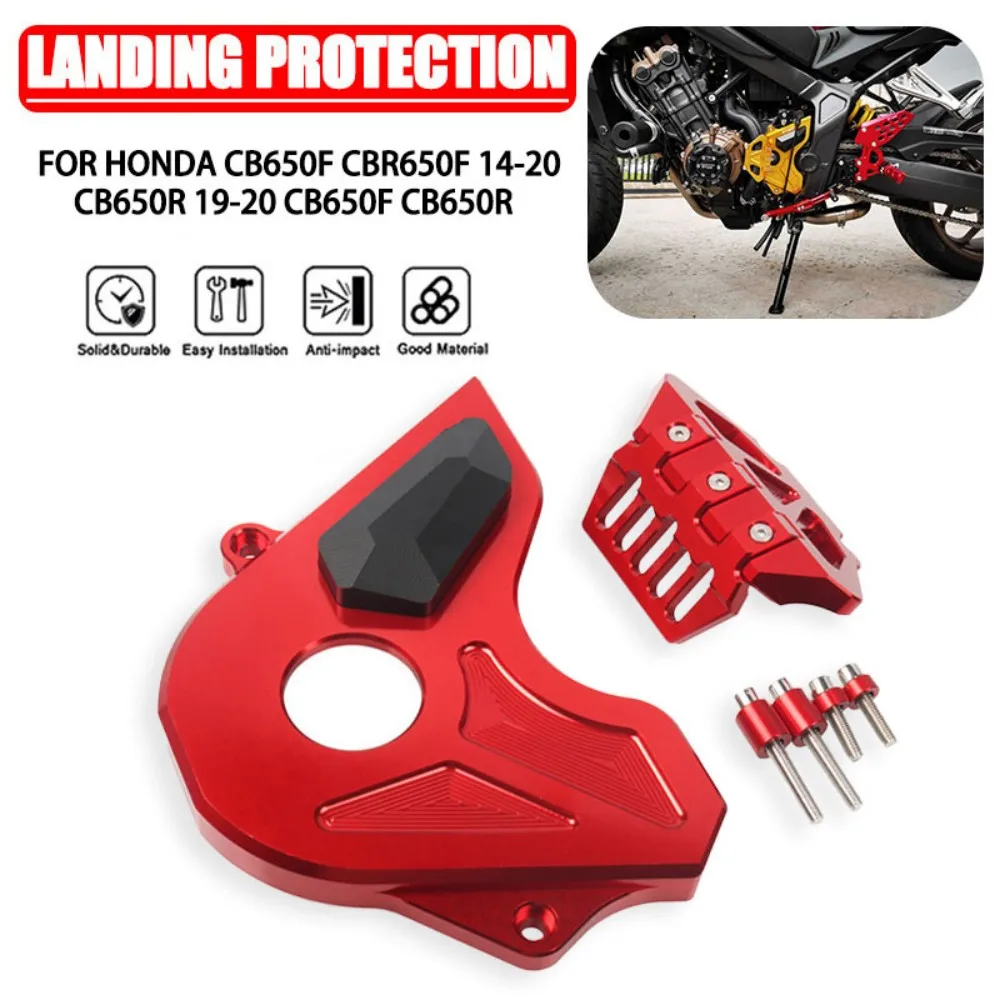 

For HONDA CBR650F/CB650F 2014-2020 CB650R 2019+ Motorcycle CNC Front Sprocket Cover Chain Guard Crash Protector Slider
