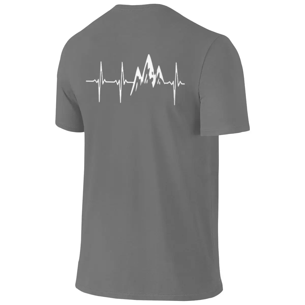MOUNTAIN IN MY HEARTBEAT T SHIRT Unisex Reversible T-shirt Fresh Girlish Feeling Fade-Resistant Basic Tee