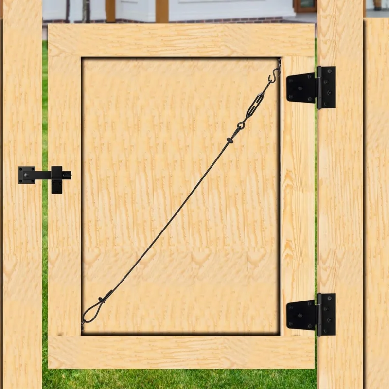 الوجه بوابة قفل بمزلاج الذاتي قفل قابل للتعديل قفل باب الحظيرة السلامة ريفي قفل البوابة سياج خشبي خزانة أبواب منزلقة الأجهزة #4