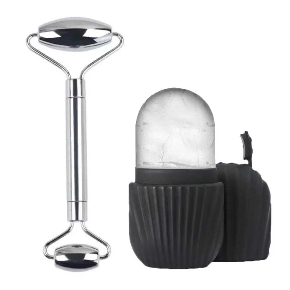 1/2 قطعة الجليد بكرة وجه الوجه العناية بالبشرة مجموعة دوارة الثلج تدليك الوجه الأسطوانة رفع الكنتوري تنظيف الوجه أدوات العناية بالبشرة