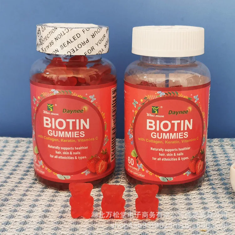 

1 bottle of biotin gummie collagen protein for healthy hair and skin