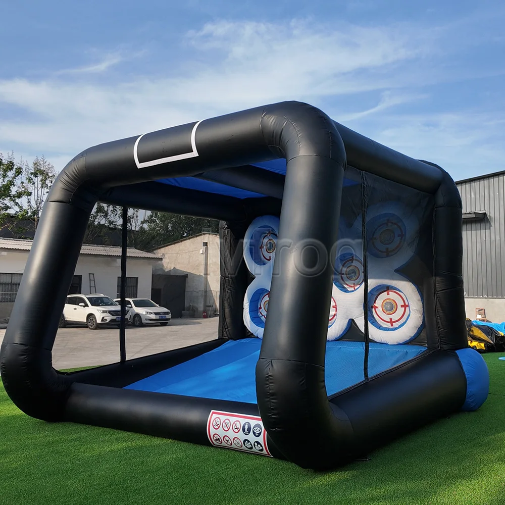 Commercial Grade Inflatable IPS Interactive Arena Light Hitting Challenge Game With Digital Score Board For Event Rental