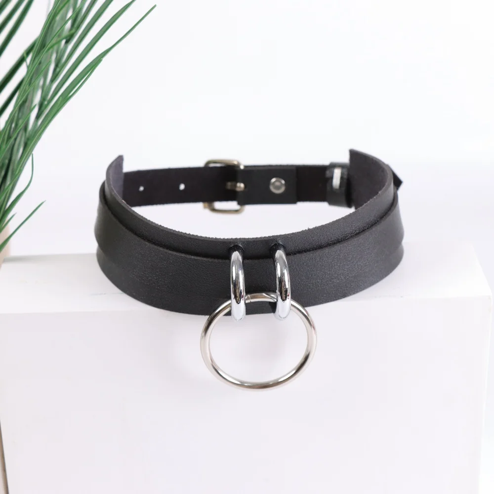 القوطية الشرير المعادن المختنق فو الجلود الرباط قلادة للجنسين حزب نادي قلادة