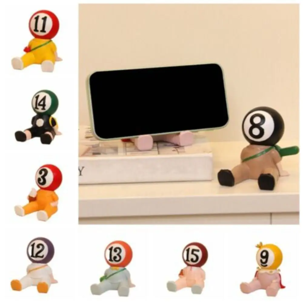 

Resin Billiards Mobile Phone Holder Billiards Club Desk Decoration Billiard Cue Holder Multifunctional Wear-resistant