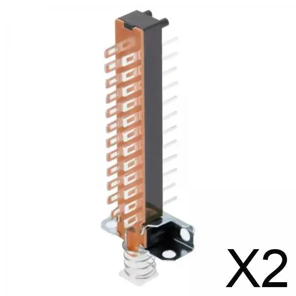 2x Push Button Switch Mechanism Design Double Row Sturdy for Home Appliance 8pdt 8