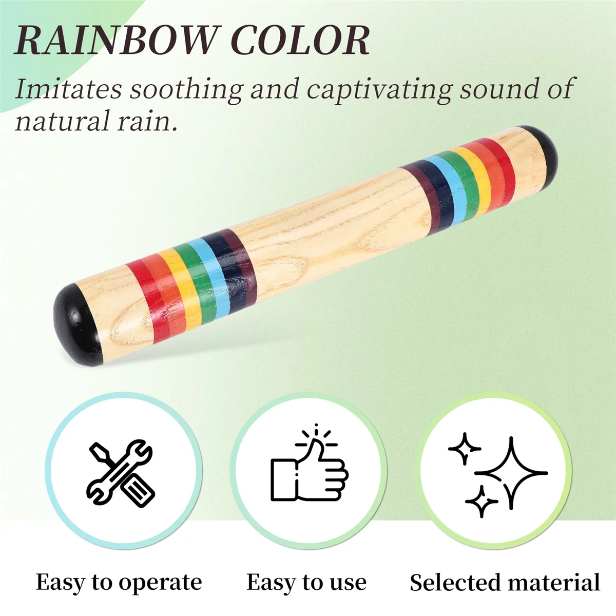 

Lo-ok Дождевая палочка Деревянная дождевая палочка Деревянный дождевик Дождевик Музыкальный инструмент Дождевик Звуковая игрушка для малышей и детей