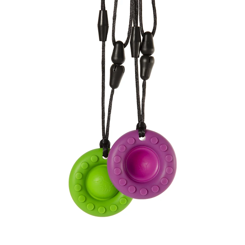 

Силиконовая игрушка-прорезыватель, круглая текстурированная подвеска-пузырь, жевательное ожерелье для малышей, сенсорная игрушка для прорезывания зубов, жевательная игрушка-непоседа