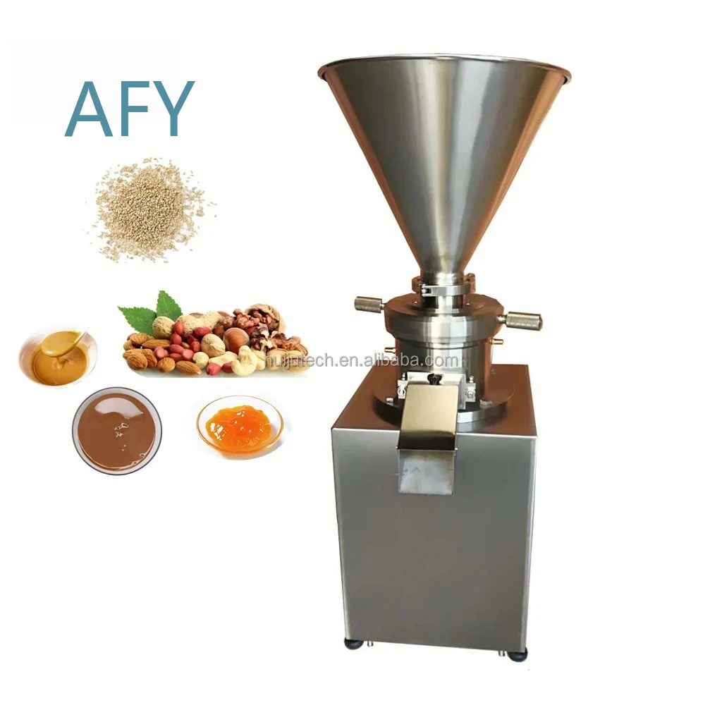 Automatic Jam Making Machine for Peanut Butter Production Nuts Grinder Colloid Mill for Food Processing HJ-MJS-80