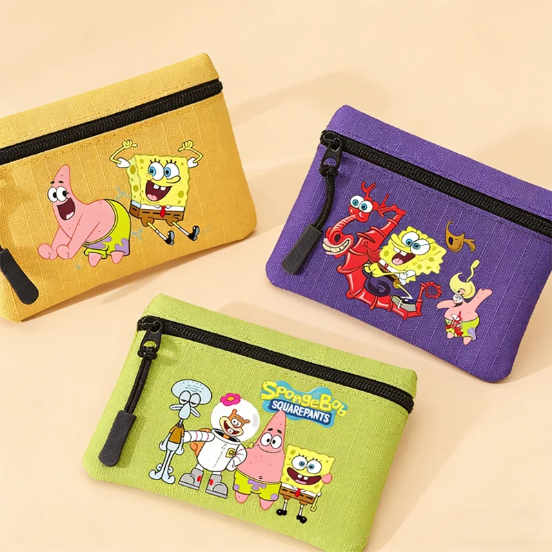 Кошелек Губка Боб Квадратные Штаны, мультяшная маленькая сумочка, кошелек для монет Чейз и Скай, сумка для хранения ключей, с принтом, вместительный, для мелочи, милый, на молнии, подарок