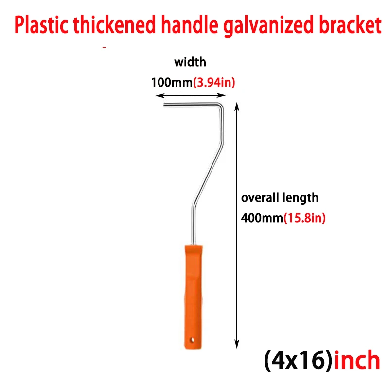 Escova de tambor de plástico, alça espessada, suporte galvanizado, 2 polegadas, 4 polegadas, multi especificação, pequena ferramenta de pintura para limpeza