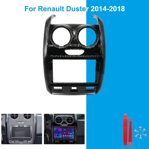Для RENAULT DUSTER 2012-2018 9/10,1-дюймовый автомобильный радиоприемник Android MP5, корпус панели, рамка, лицевая панель, стерео крышка приборной панели