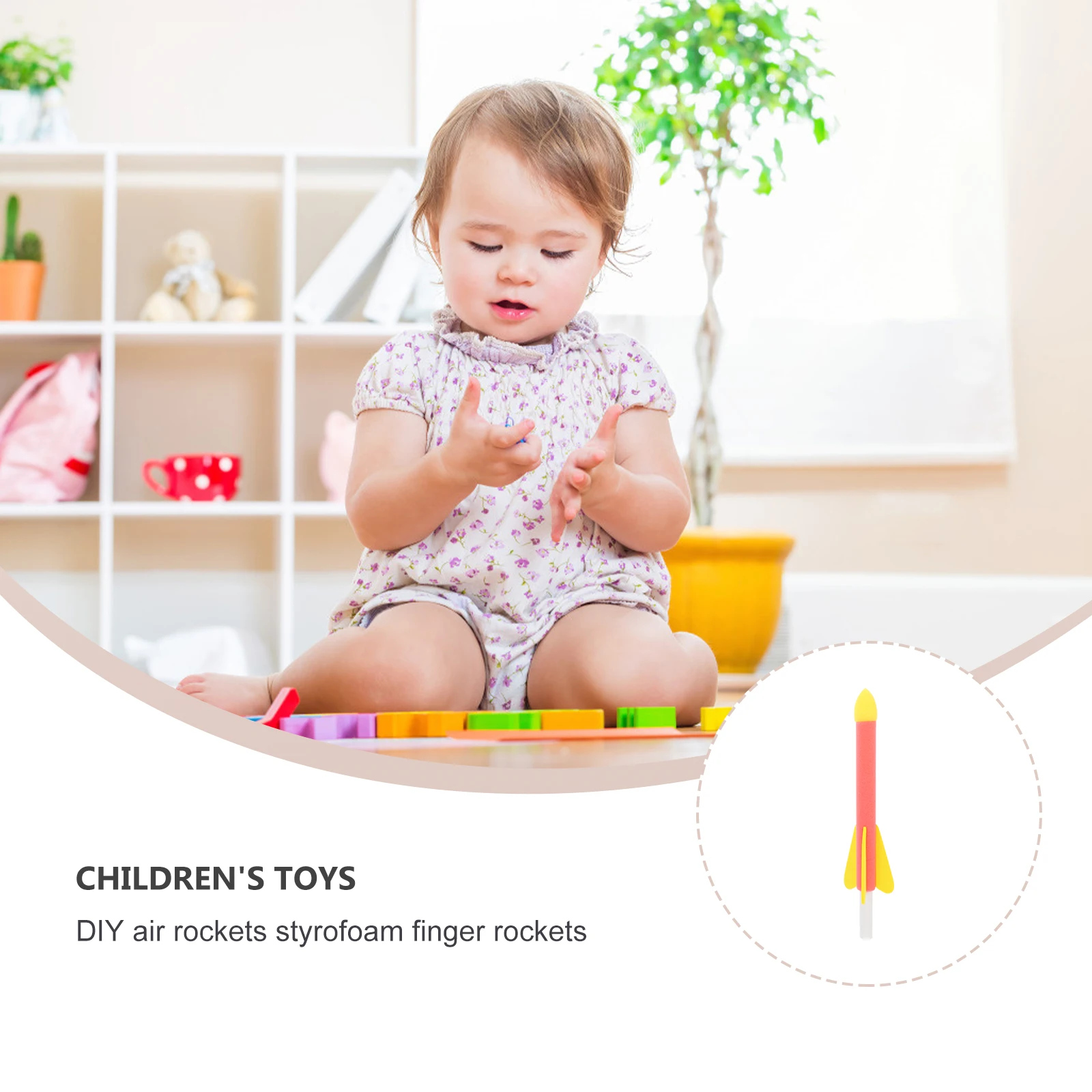 

3 pcs Foam Finger Rockets For Kids Diy Rocket Launcher Safe Portable Unique Shape Children'S Day Gift Kids Outdoor