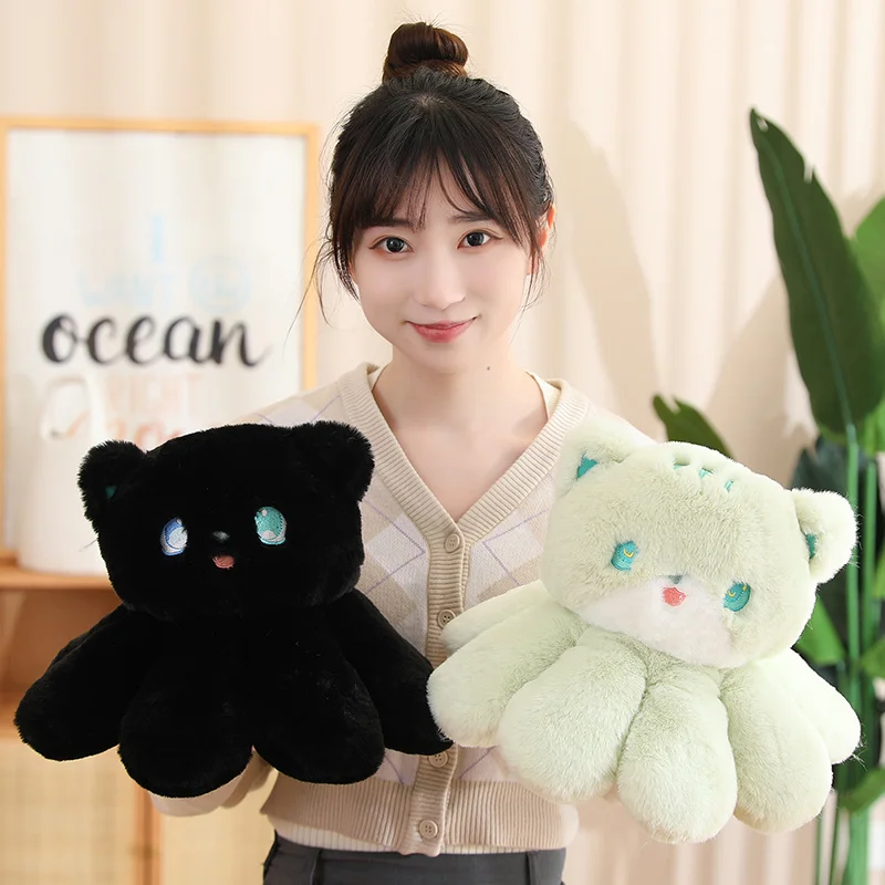 

Hot Creative Cats Plush Toy Stuffed Soft Animal Jellyfish Shape Cat Doll Kawaii Pillow Lovely Birthday Gift For Girls Children