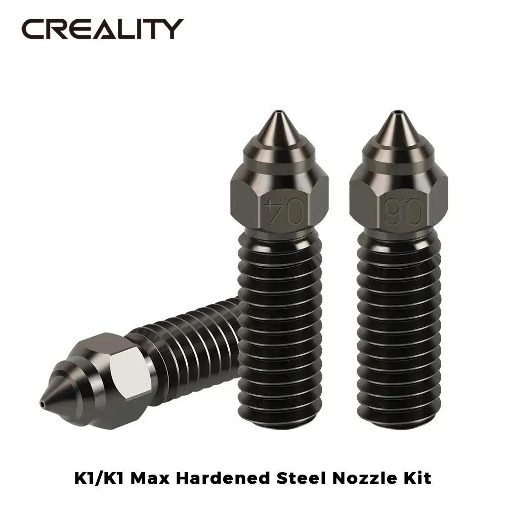 Creality K1 Nozzle Hardened Steel Nozzle Kit 0.2/0.4/0.6/0.8/1.0/1.2mm for K1 FDM 3D Printer Parts Non Stick Filament