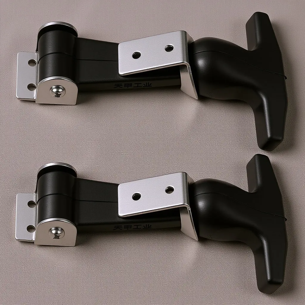 2Pcs Flexible Stainless Steel T-Handle Draw Latch Heavy Duty Vibration Absorbing Tool Box Latch for Cart Trucks