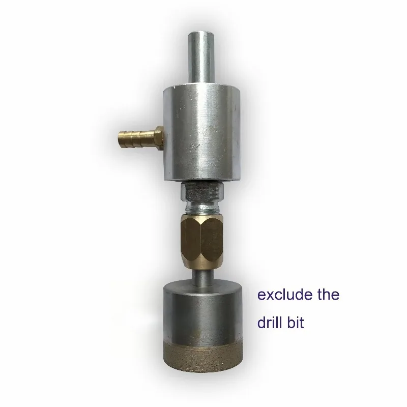 Glass Drilling Machine Watering Chuck, Water Swivel Coolant Adapter for Straight & Morse Cone Shank Drill Bits