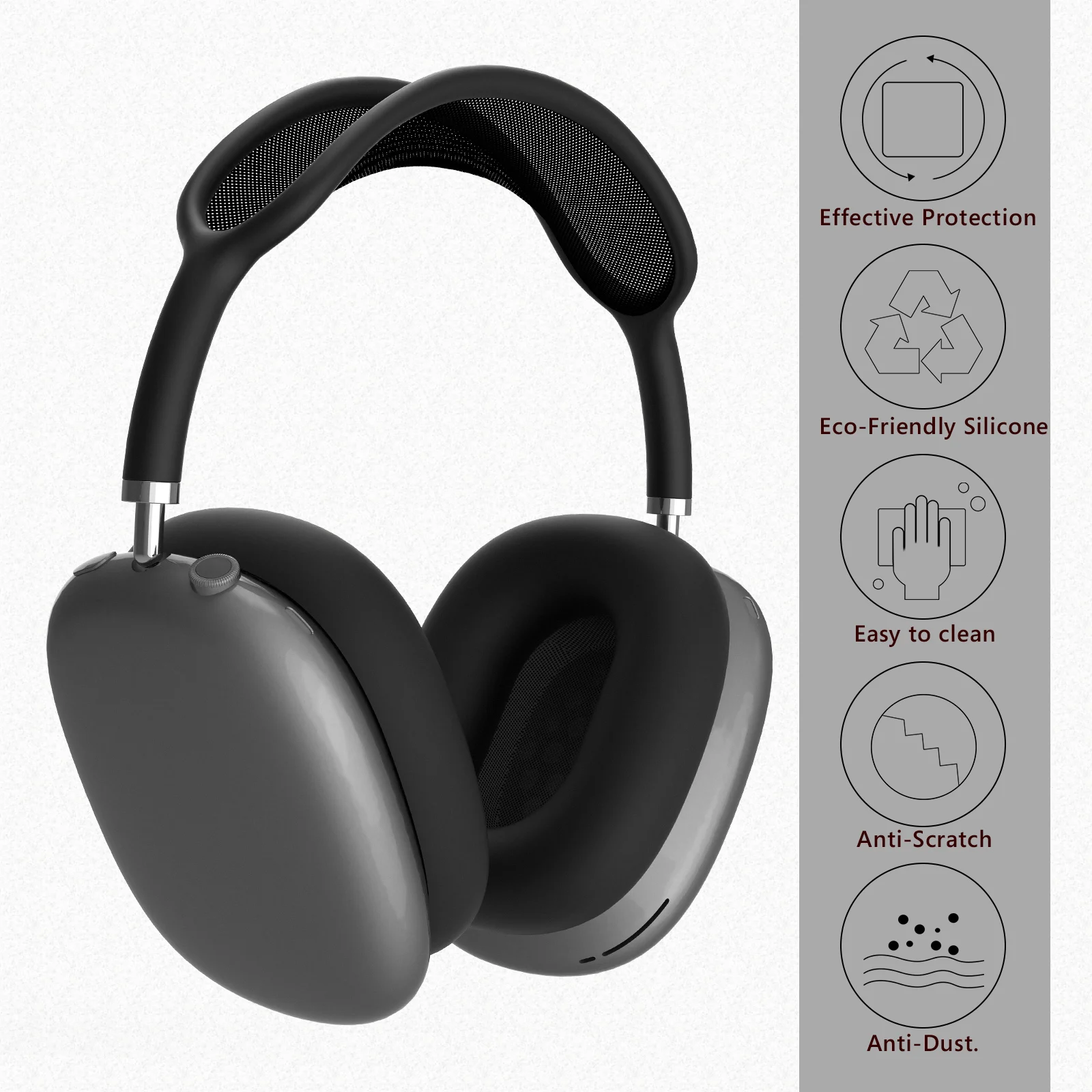 Geekria Silicone Earpad Covers Compatible with AirPods Max, Earpad Protector / Earphone Covers / Earpad Cushion / Ear Pad
